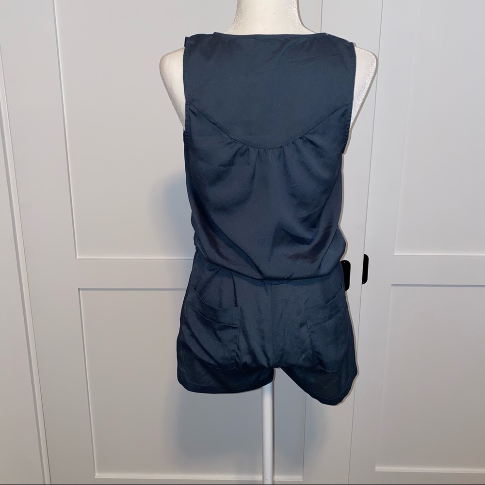 Hive & Honey Teal romper with buttons & pockets - Picture 6 of 9